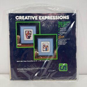 Vintage Creative Expressions Crewel Kit Old Time Favorites Candy Ice Cream Shop